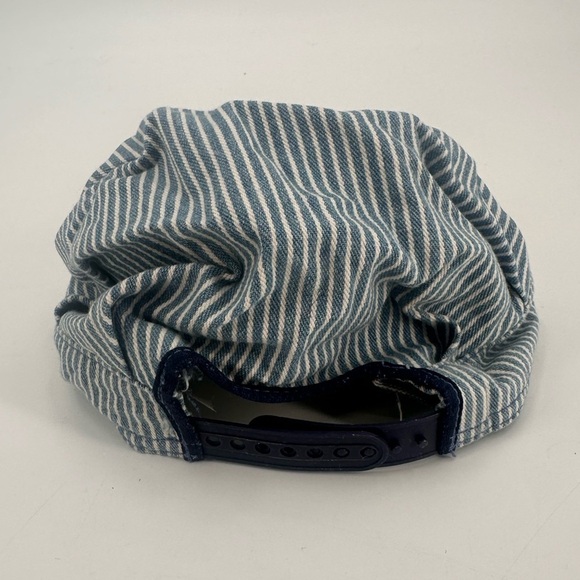 Vintage 90s Oshkosh Railroad Stripe Baby Toddler Hat FLAWS - Picture 5 of 5